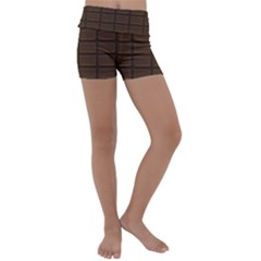 Milk Chocolate Kids  Lightweight Velour Yoga Shorts by goljakoff