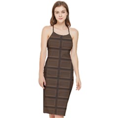 Milk Chocolate Bodycon Cross Back Summer Dress by goljakoff