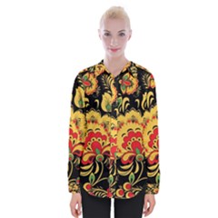 Vintage Khokhloma Womens Long Sleeve Shirt