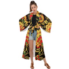 Vintage Khokhloma Maxi Kimono by goljakoff