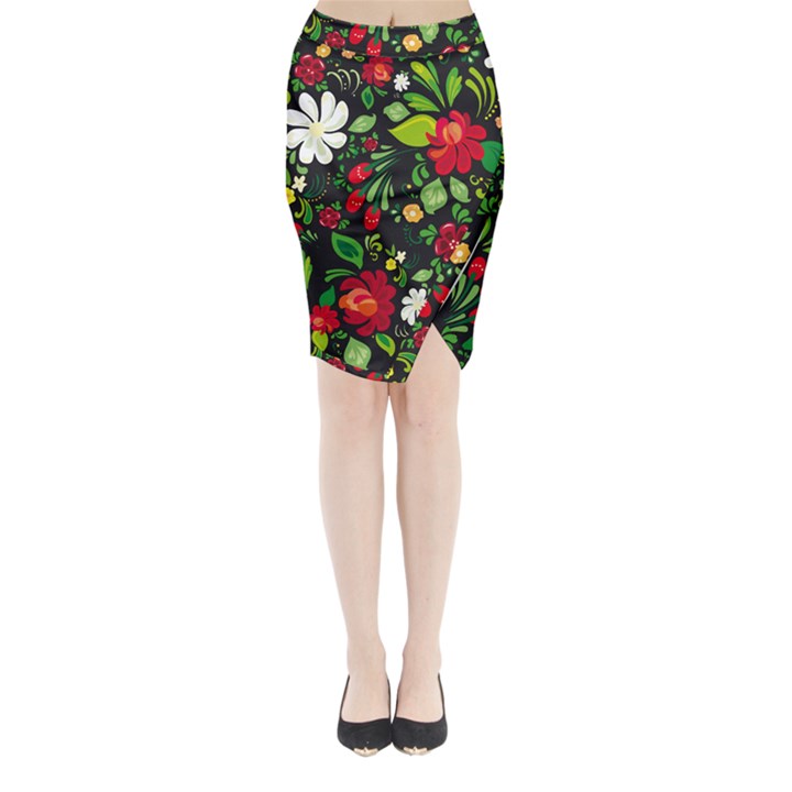 Hohloma Midi Wrap Pencil Skirt