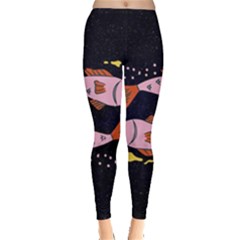 Fish Pisces Astrology Star Zodiac Leggings  by HermanTelo