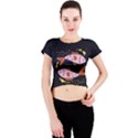 Fish Pisces Astrology Star Zodiac Crew Neck Crop Top View1