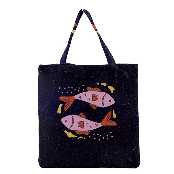 Fish Pisces Astrology Star Zodiac Grocery Tote Bag