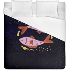 Fish Pisces Astrology Star Zodiac Duvet Cover (king Size) by HermanTelo