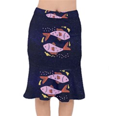 Fish Pisces Astrology Star Zodiac Short Mermaid Skirt