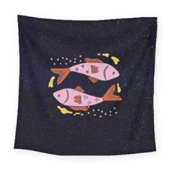 Fish Pisces Astrology Star Zodiac Square Tapestry (large) by HermanTelo