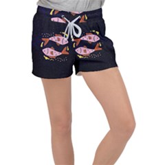 Fish Pisces Astrology Star Zodiac Velour Lounge Shorts by HermanTelo