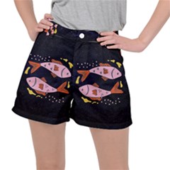 Fish Pisces Astrology Star Zodiac Ripstop Shorts by HermanTelo