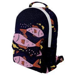 Fish Pisces Astrology Star Zodiac Flap Pocket Backpack (small) by HermanTelo