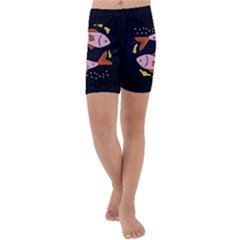 Fish Pisces Astrology Star Zodiac Kids  Lightweight Velour Capri Yoga Leggings