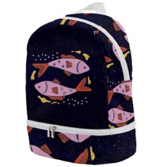 Fish Pisces Astrology Star Zodiac Zip Bottom Backpack by HermanTelo