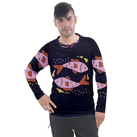 Fish Pisces Astrology Star Zodiac Men s Pique Long Sleeve Tee by HermanTelo