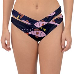 Fish Pisces Astrology Star Zodiac Double Strap Halter Bikini Bottom by HermanTelo