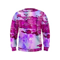 Background Crack Art Abstract Kids  Sweatshirt by Mariart