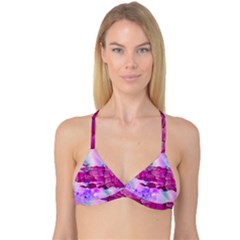 Background Crack Art Abstract Reversible Tri Bikini Top by Mariart