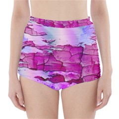 Background Crack Art Abstract High-waisted Bikini Bottoms by Mariart