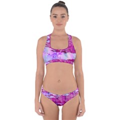 Background Crack Art Abstract Cross Back Hipster Bikini Set by Mariart