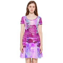 Background Crack Art Abstract Inside Out Cap Sleeve Dress