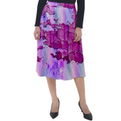 Background Crack Art Abstract Classic Velour Midi Skirt  by Mariart