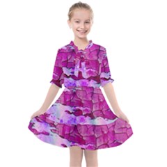 Background Crack Art Abstract Kids  All Frills Chiffon Dress