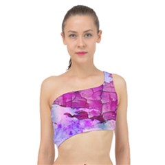 Background Crack Art Abstract Spliced Up Bikini Top  by Mariart