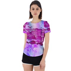 Background Crack Art Abstract Back Cut Out Sport Tee