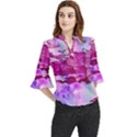 Background Crack Art Abstract Loose Horn Sleeve Chiffon Blouse View1