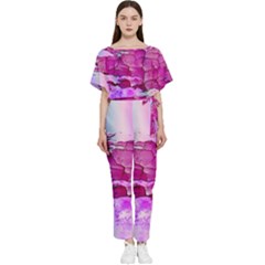 Background Crack Art Abstract Batwing Lightweight Jumpsuit by Mariart