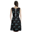 Just Beauty Words Motif Print Pattern Sleeveless Waist Tie Chiffon Dress View2