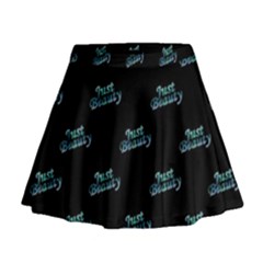 Just Beauty Words Motif Print Pattern Mini Flare Skirt by dflcprintsclothing