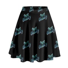 Just Beauty Words Motif Print Pattern High Waist Skirt by dflcprintsclothing