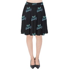 Just Beauty Words Motif Print Pattern Velvet High Waist Skirt by dflcprintsclothing