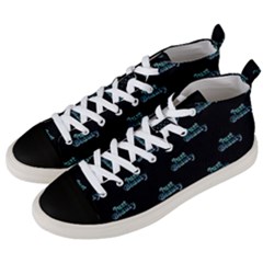 Just Beauty Words Motif Print Pattern Men s Mid-top Canvas Sneakers by dflcprintsclothing