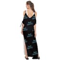 Just Beauty Words Motif Print Pattern Maxi Chiffon Cover Up Dress View2