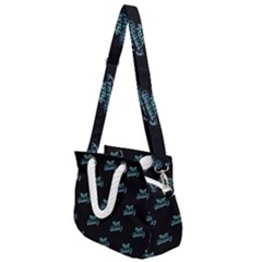 Just Beauty Words Motif Print Pattern Rope Handles Shoulder Strap Bag by dflcprintsclothing