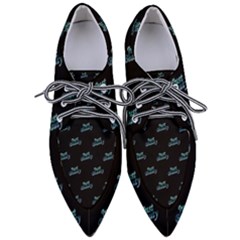 Just Beauty Words Motif Print Pattern Pointed Oxford Shoes