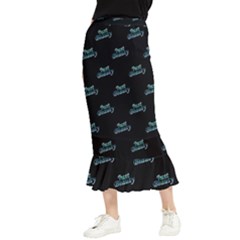 Just Beauty Words Motif Print Pattern Maxi Fishtail Chiffon Skirt by dflcprintsclothing