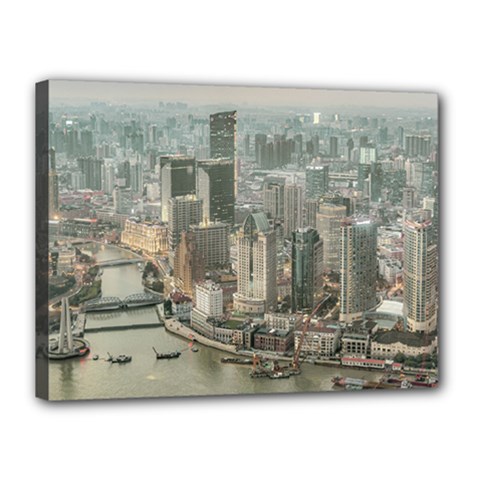 Lujiazui District Aerial View, Shanghai China Canvas 16  X 12  (stretched) by dflcprintsclothing