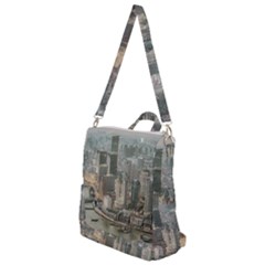 Lujiazui District Aerial View, Shanghai China Crossbody Backpack by dflcprintsclothing