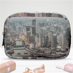 Lujiazui District Aerial View, Shanghai China Make Up Pouch (small) by dflcprintsclothing