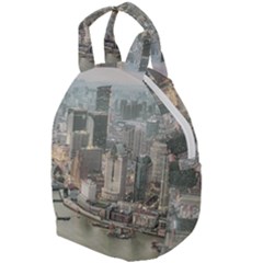 Lujiazui District Aerial View, Shanghai China Travel Backpacks by dflcprintsclothing