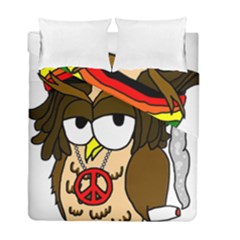  Rainbow Stoner Owl Duvet Cover Double Side (full/ Double Size) by IIPhotographyAndDesigns