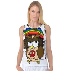  Rainbow Stoner Owl Women s Basketball Tank Top by IIPhotographyAndDesigns