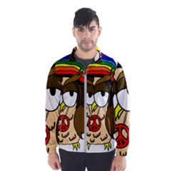  Rainbow Stoner Owl Men s Windbreaker