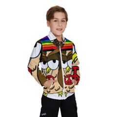  Rainbow Stoner Owl Kids  Windbreaker