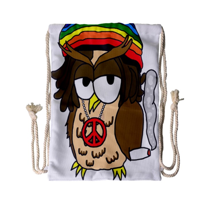  Rainbow Stoner Owl Drawstring Bag (Small)