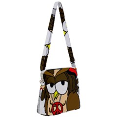  Rainbow Stoner Owl Zipper Messenger Bag by IIPhotographyAndDesigns