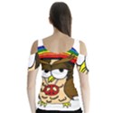  Rainbow Stoner Owl Butterfly Sleeve Cutout Tee  View2