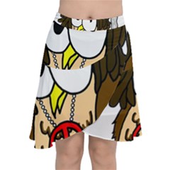  Rainbow Stoner Owl Chiffon Wrap Front Skirt by IIPhotographyAndDesigns